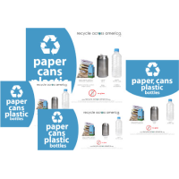 Paper, Cans, and Plastic Labels (with cartons)