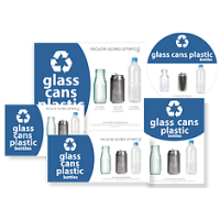 Glass, Cans, and Plastic Labels