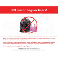 No Plastic Bags Labels